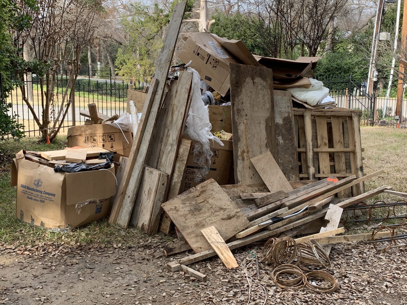Pallet and wood debris removal by RCS Remodeling
